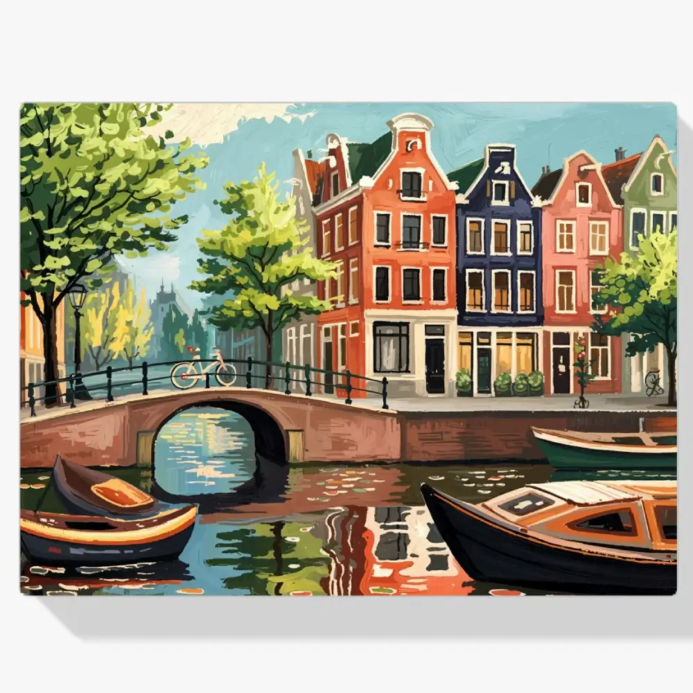 Pintar por Números - Primavera en Ámsterdam V1