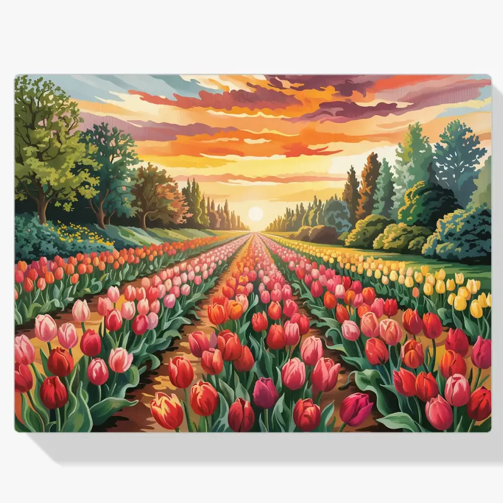 Pintar por Números - Sinfonía de tulipanes