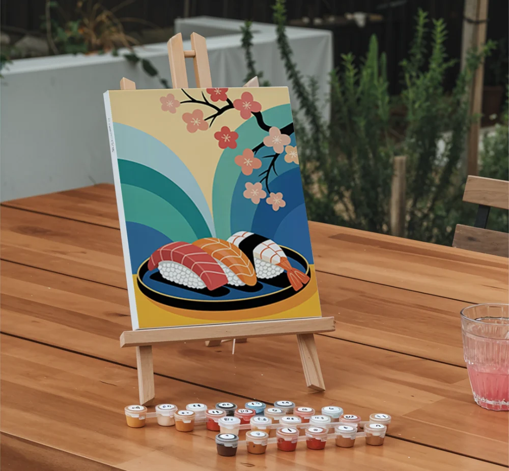 Pintar por números - 6 mini pinturas | Conjunto de Saborea Japón, foto 2