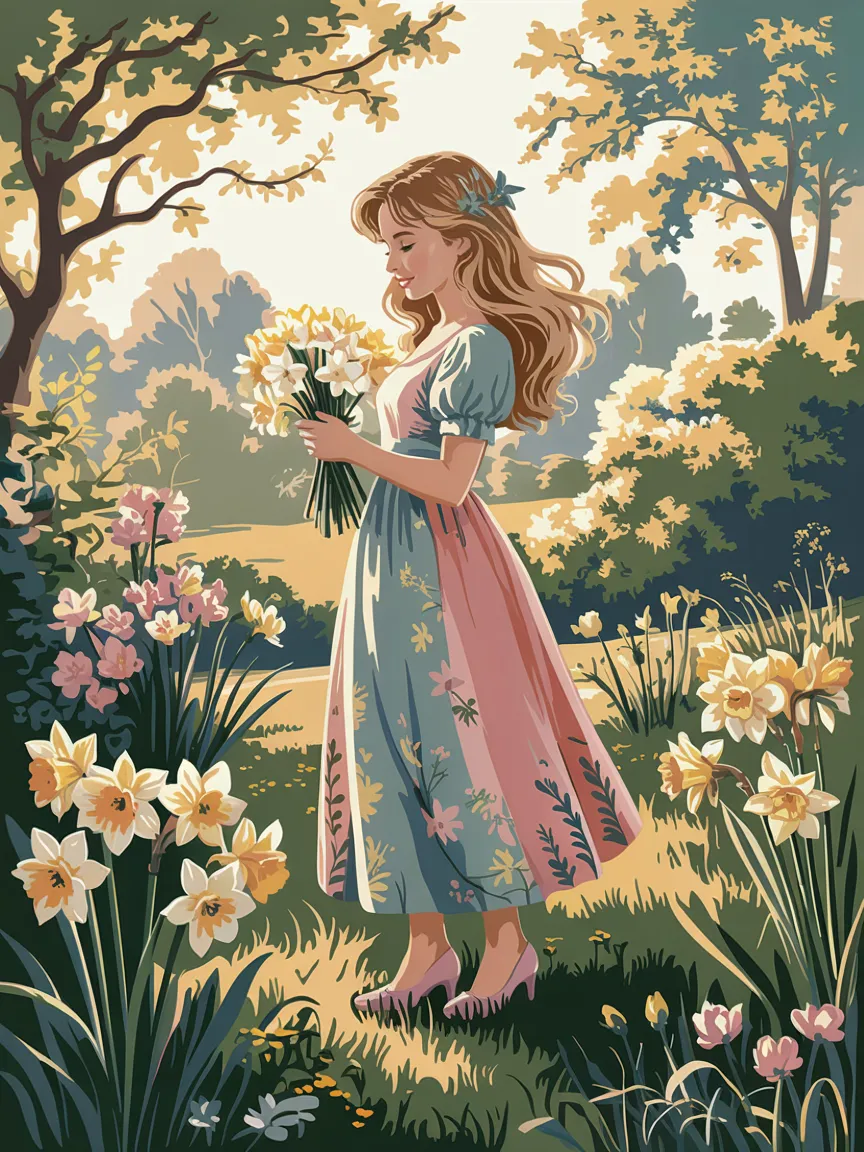 Pintar por Números - El abrazo de la primavera, foto 2