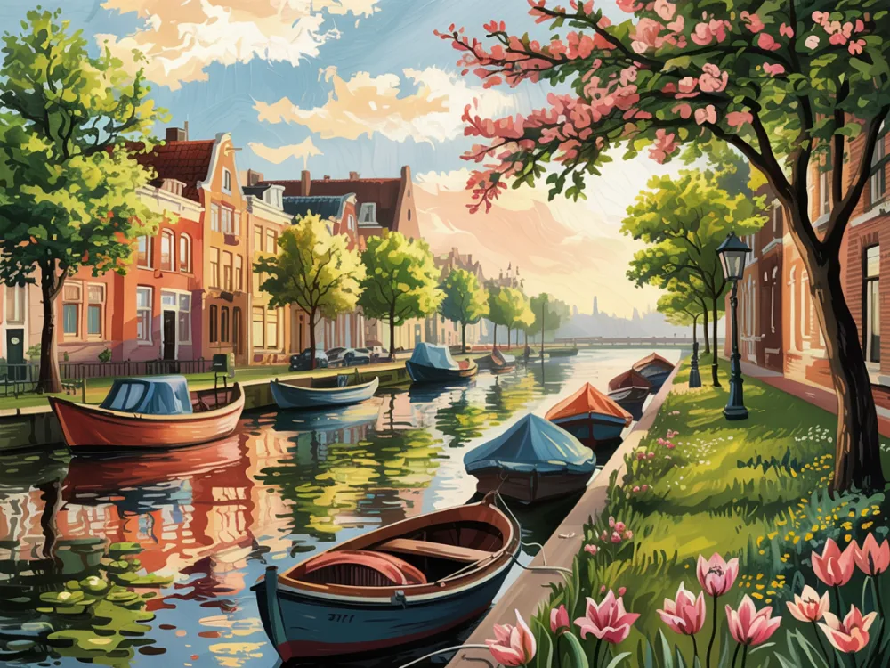 Pintar por Números - Primavera en Ámsterdam V2, foto 2