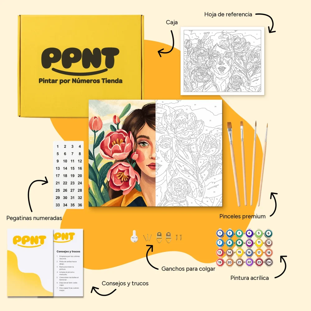 Pintar por Números - Belleza floreciente