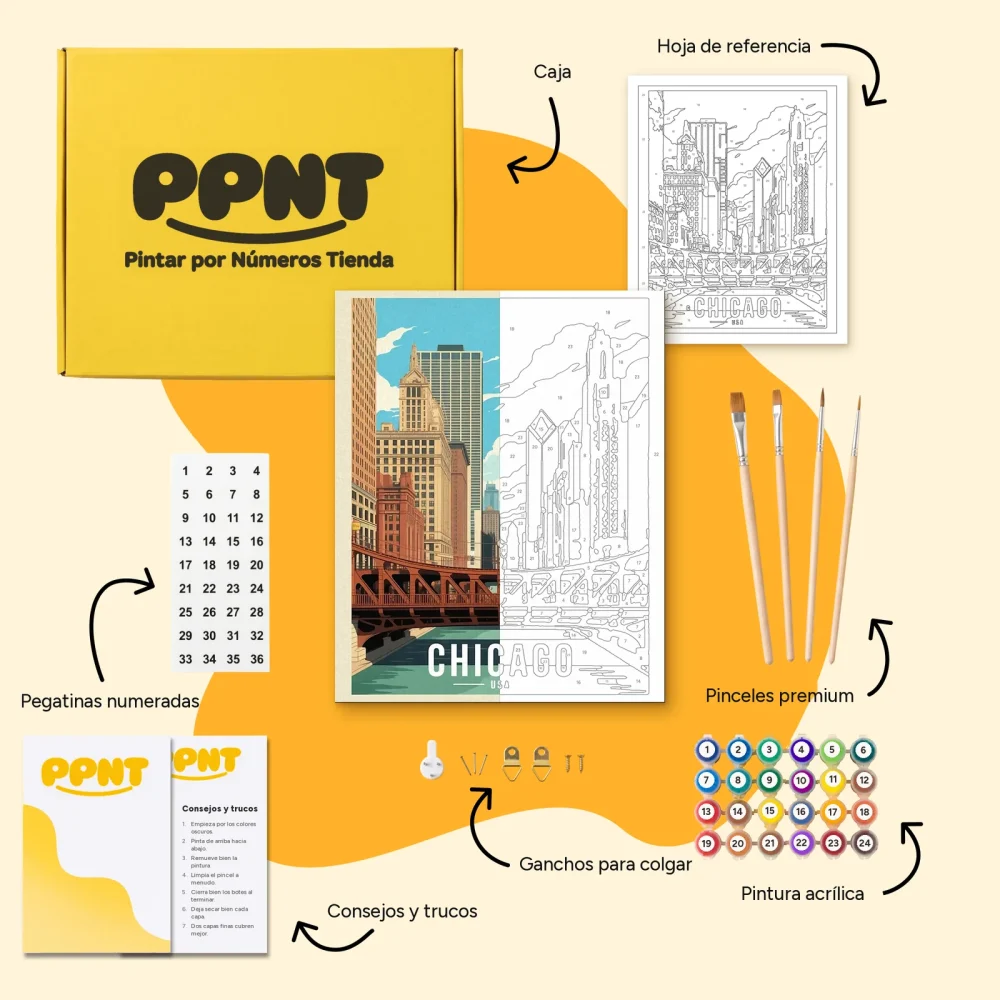 Pintar por Números - Chicago, EE. UU_V2