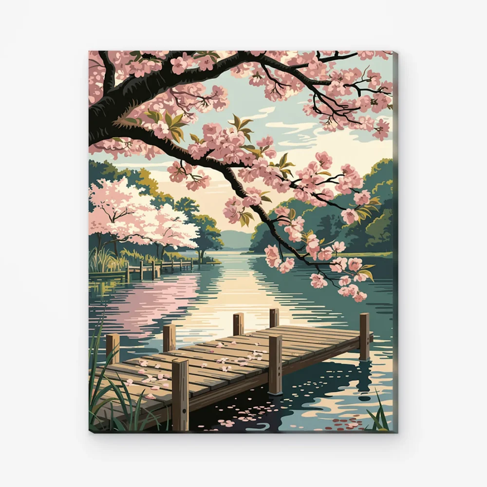 Pintar por Números - Chirridos y flores de cerezo