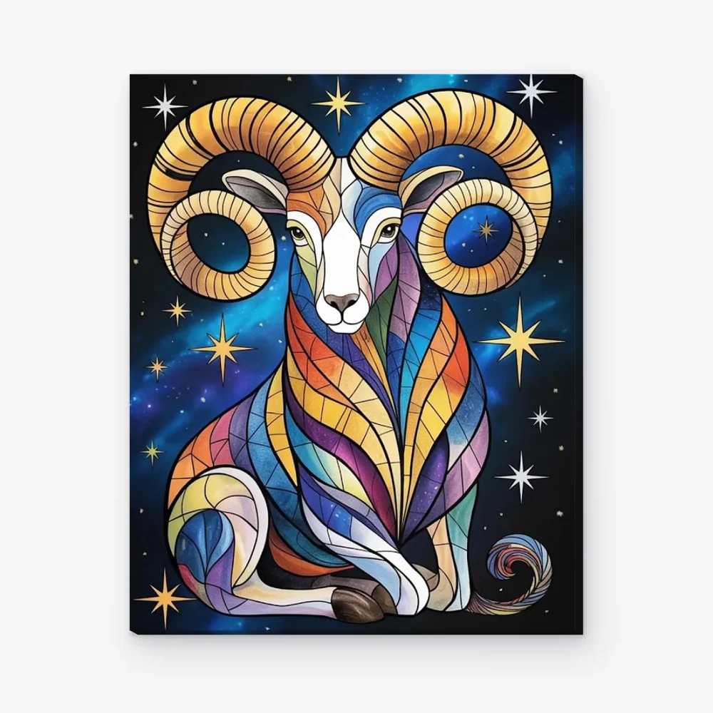 Pintar por Números - Constelación - Aries multicolor