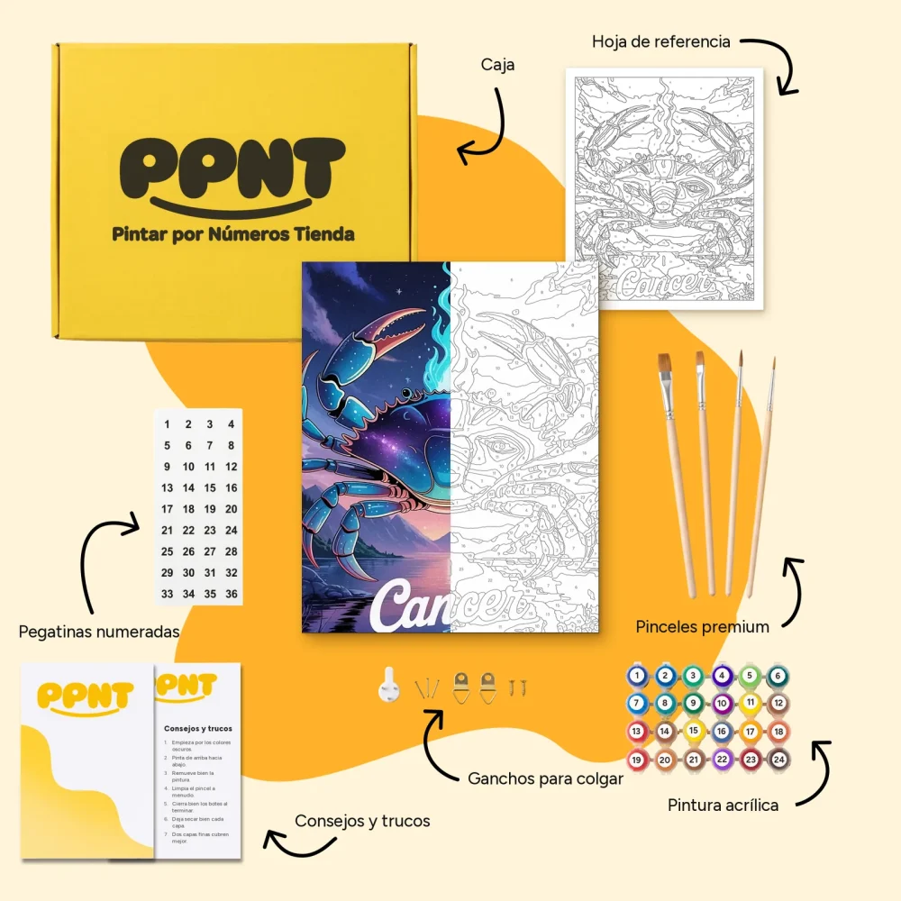 Pintar por Números - Constelación - Cáncer neón