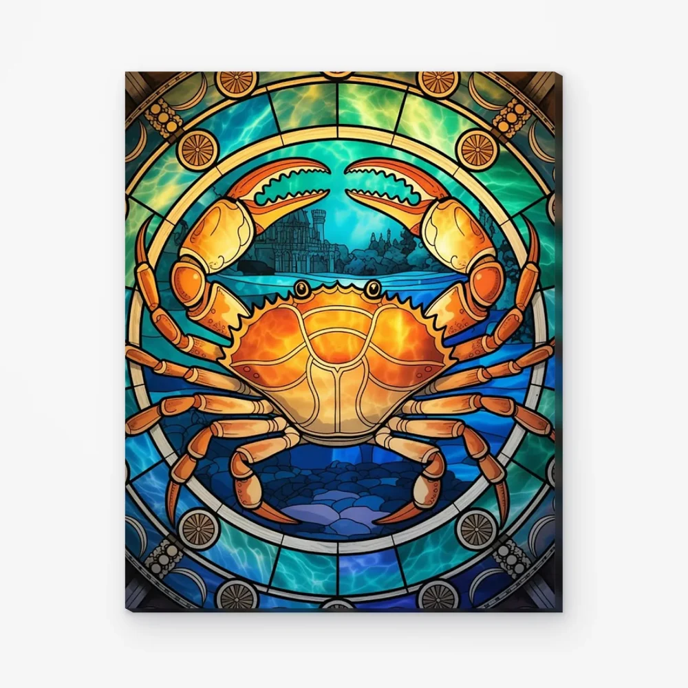 Pintar por Números - Constelación - Cáncer estilo vidriera