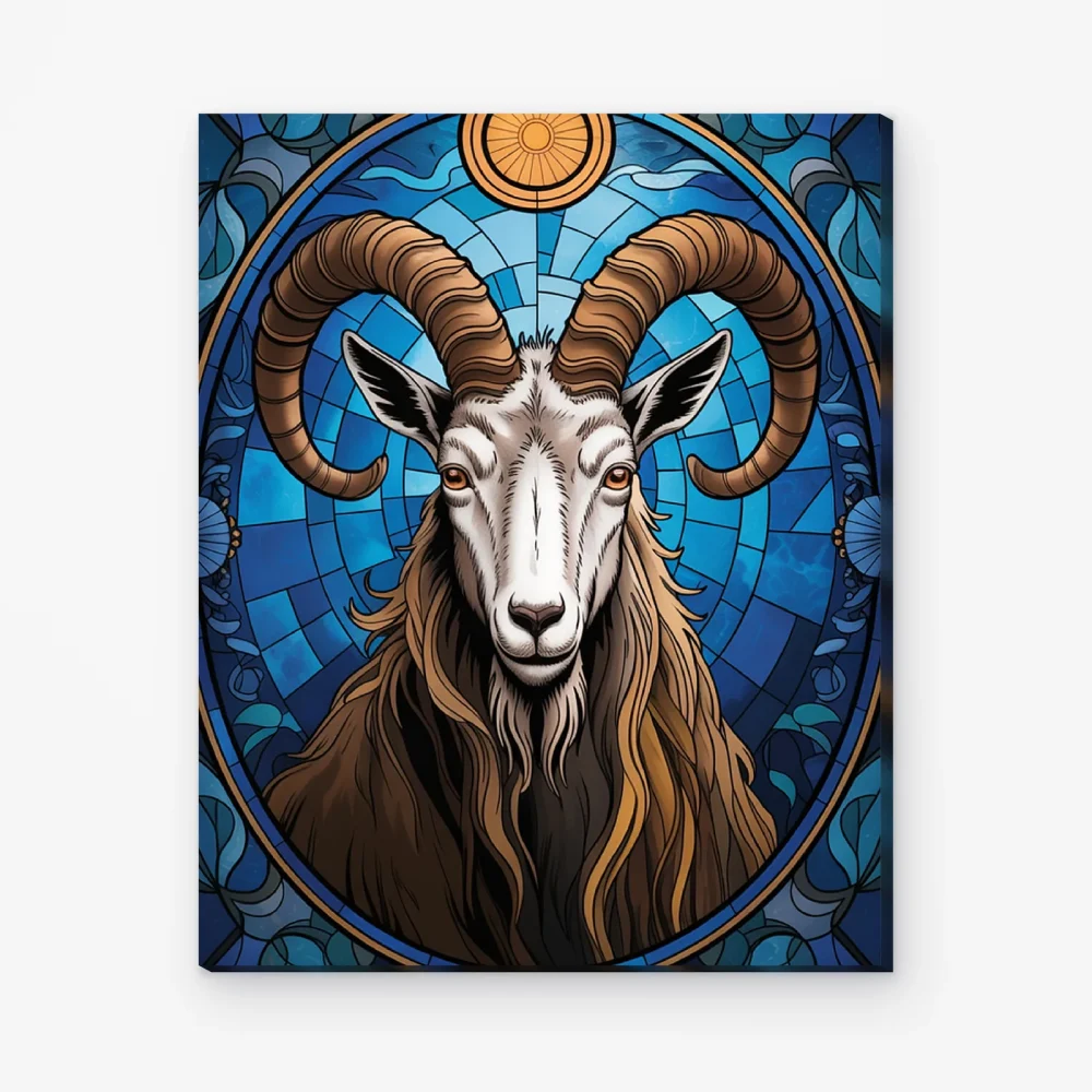 Pintar por Números - Constelación - Capricornio estilo vidriera