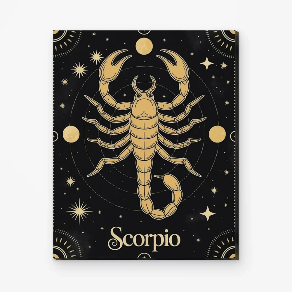 Pintar por Números - Constelación - Escorpio negro y dorado
