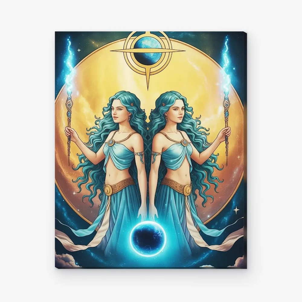 Pintar por Números - Constelación - Géminis cósmico