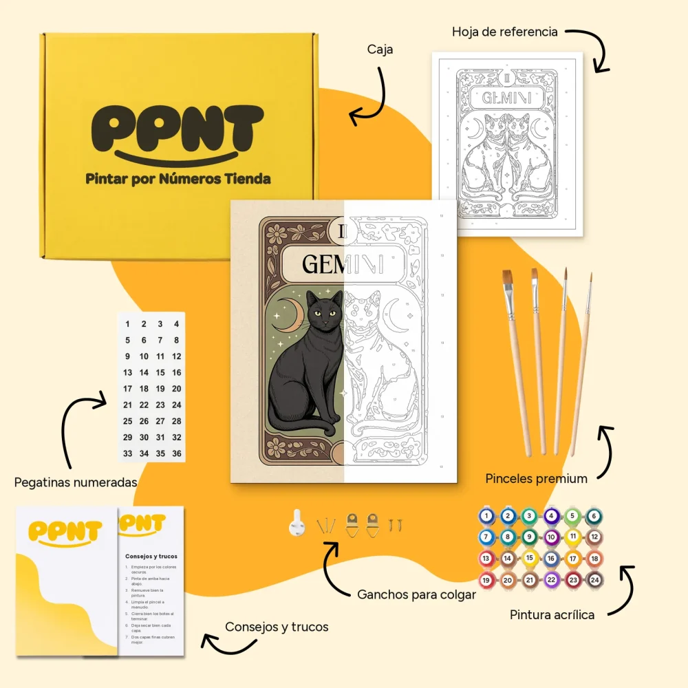 Pintar por Números - Constelación - Géminis