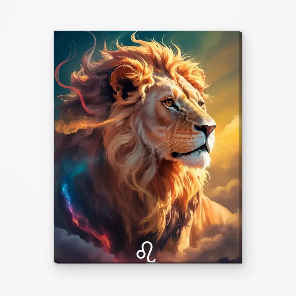 Pintar por Números - Constelación - Leo al atardecer