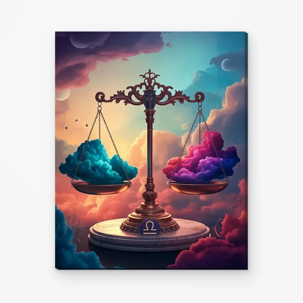 Pintar por Números - Constelación - Libra entre nubes