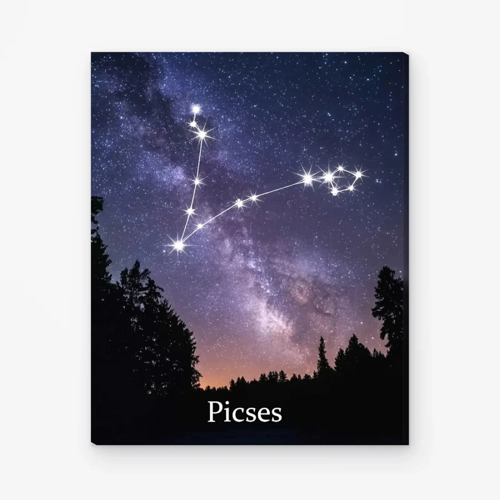 Pintar por Números - Constelación - Piscis en la Vía Láctea