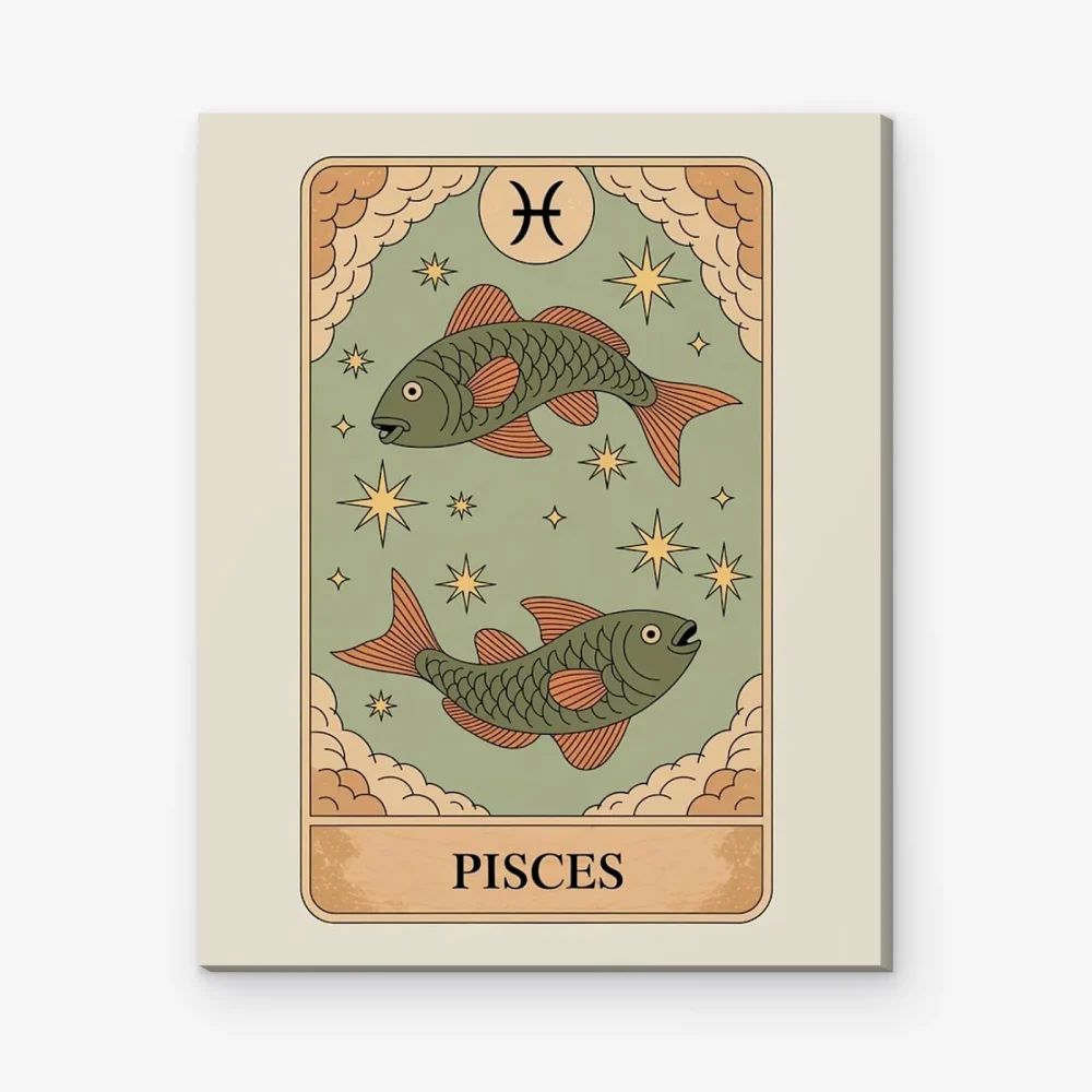 Pintar por Números - Constelación - Piscis estilo tarot