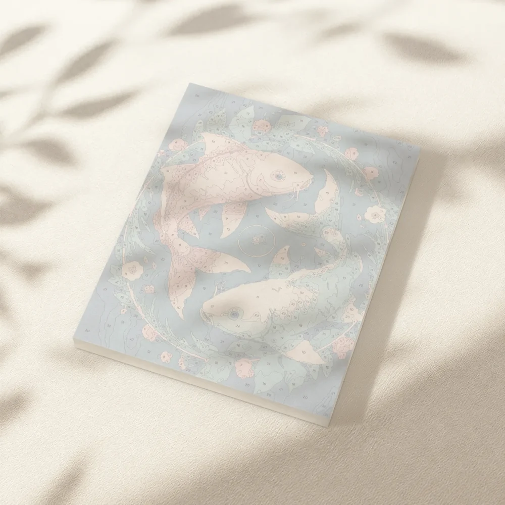 Pintar por Números - Constelación - Piscis con flores