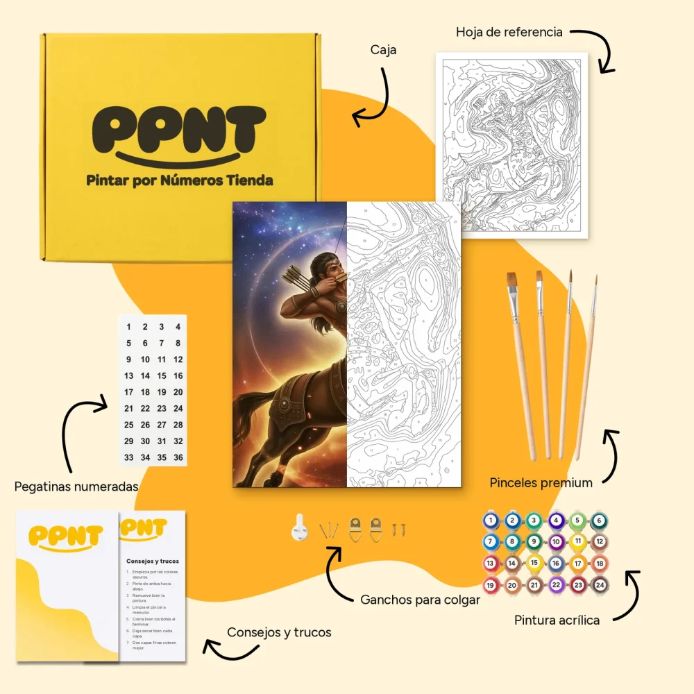 Pintar por Números - Constelación - Sagitario cósmico