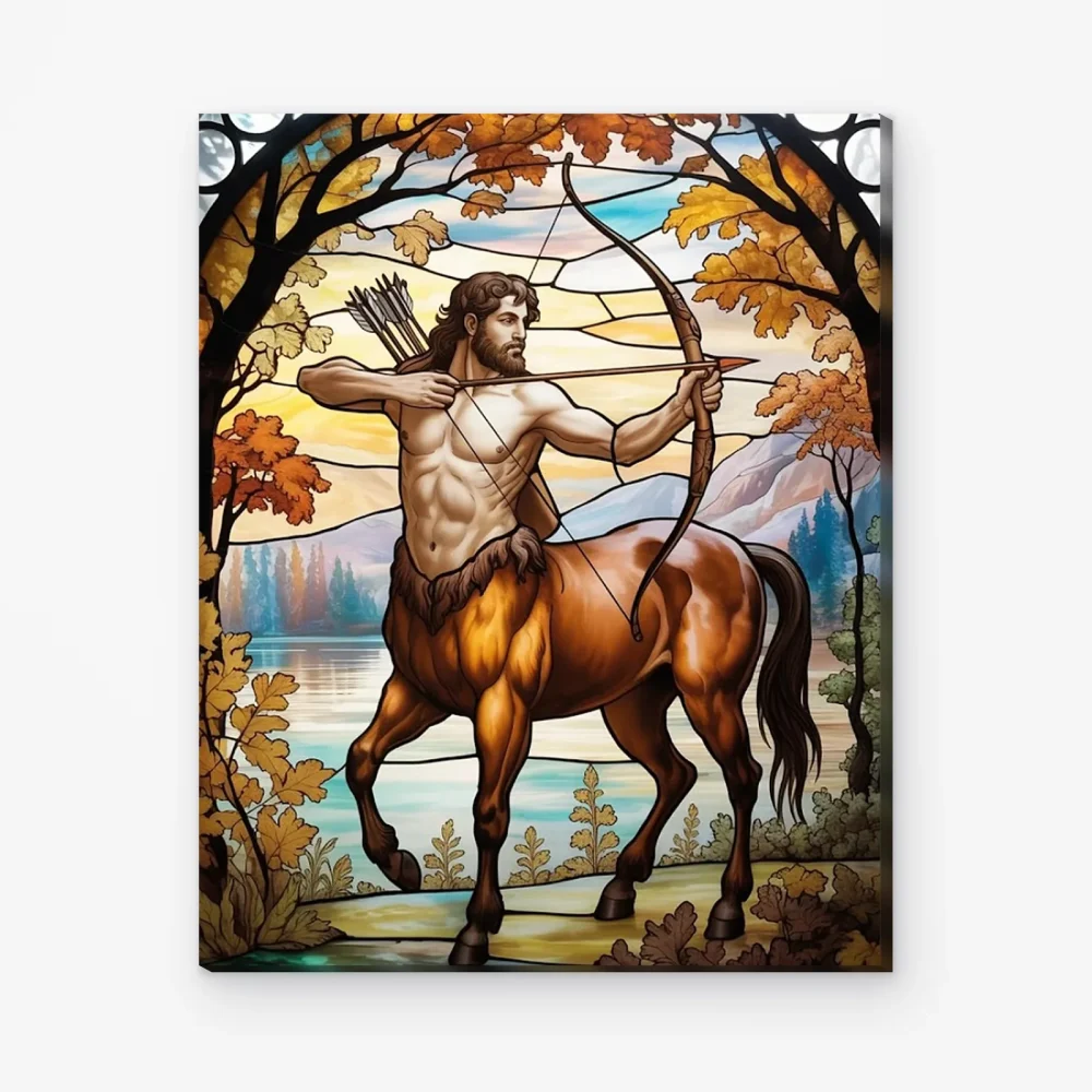 Pintar por Números - Constelación - Sagitario estilo vidriera