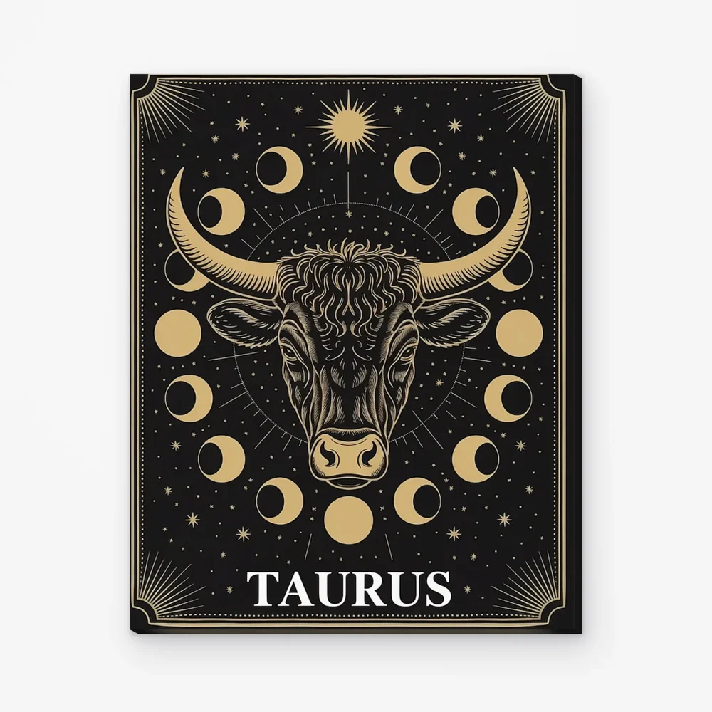Pintar por Números - Constelación - Tauro negro y dorado