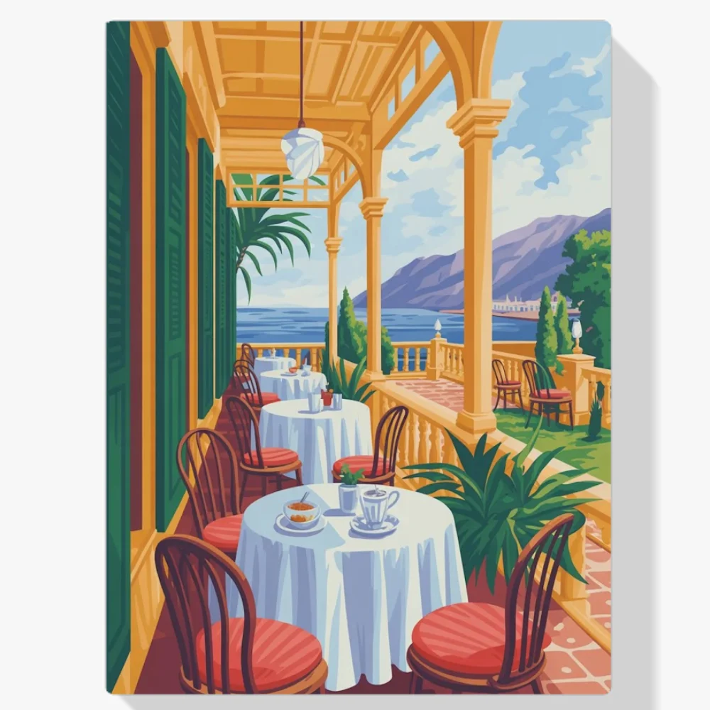 Pintar por Números - Café en la terraza