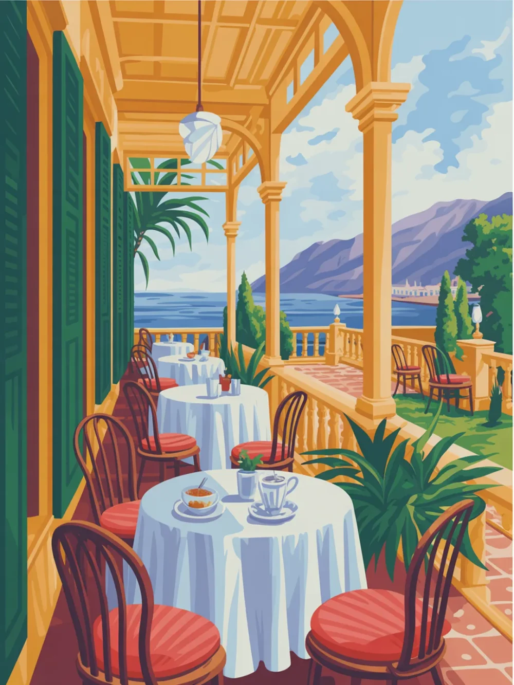 Pintar por Números - Café en la terraza, foto 2