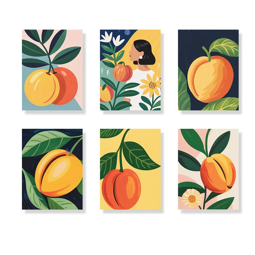 Pintar por números - 6 mini pinturas | Musa del albaricoque