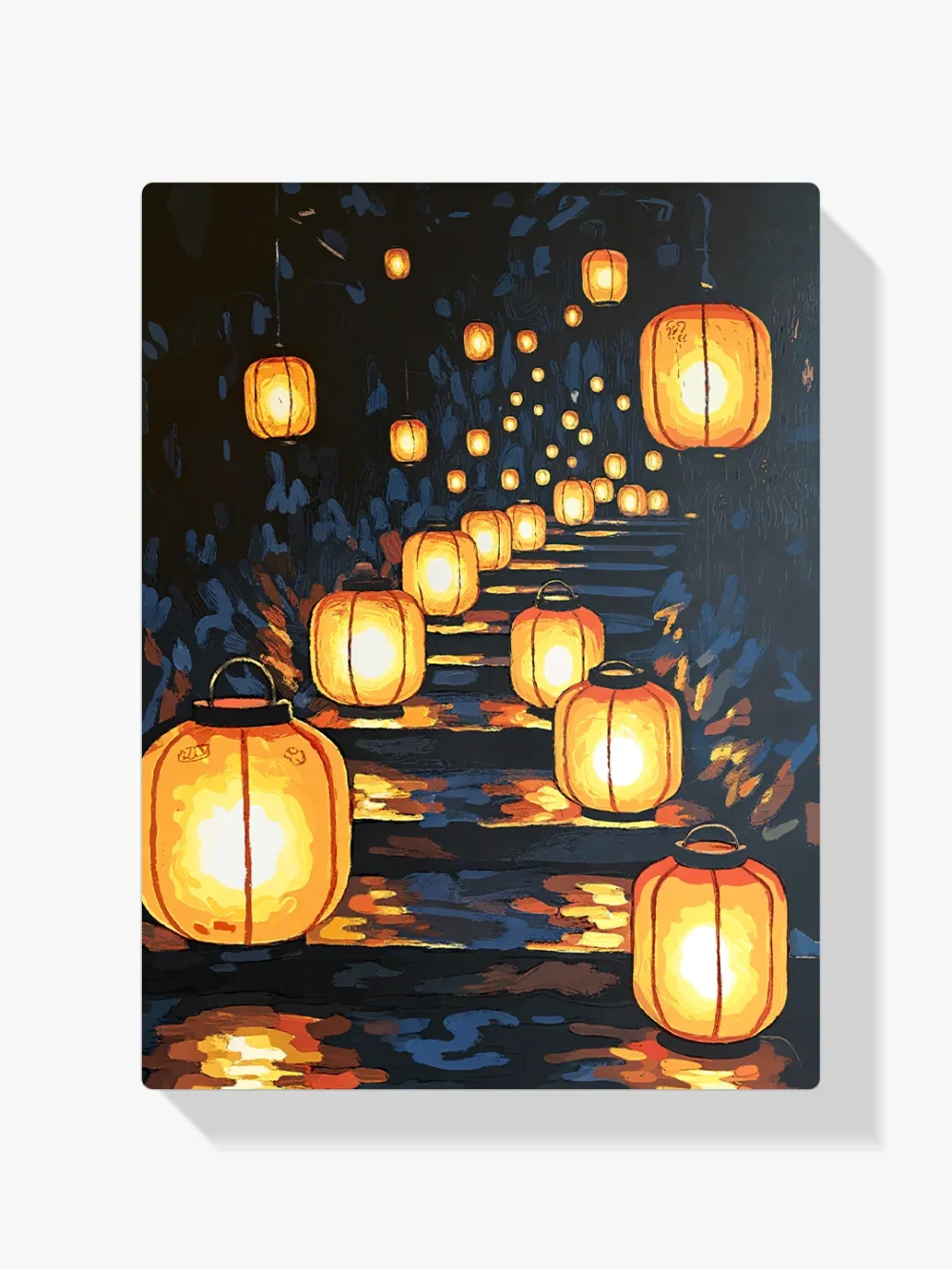 Pintar por Números - Camino con faroles de papel, foto 1