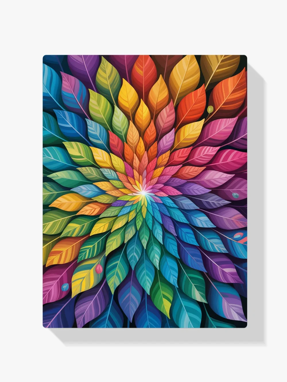 Pintar por Números - Explosión de hojas vibrantes – Mandalas, foto 1