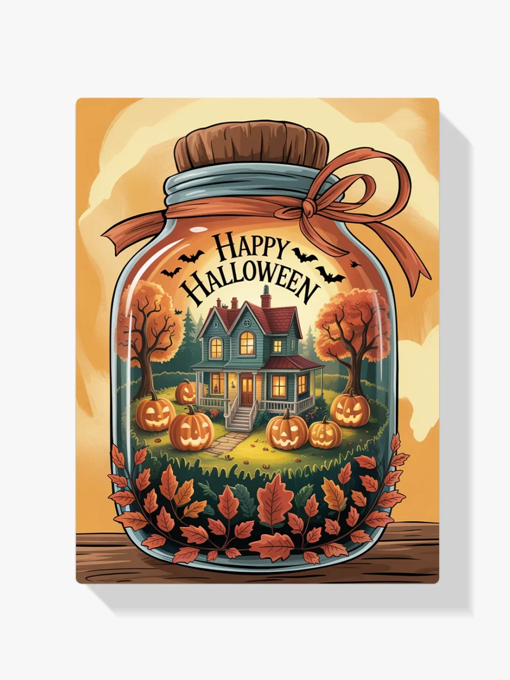 Pintar por Números - Maceta espeluznante con calabazas, foto 1