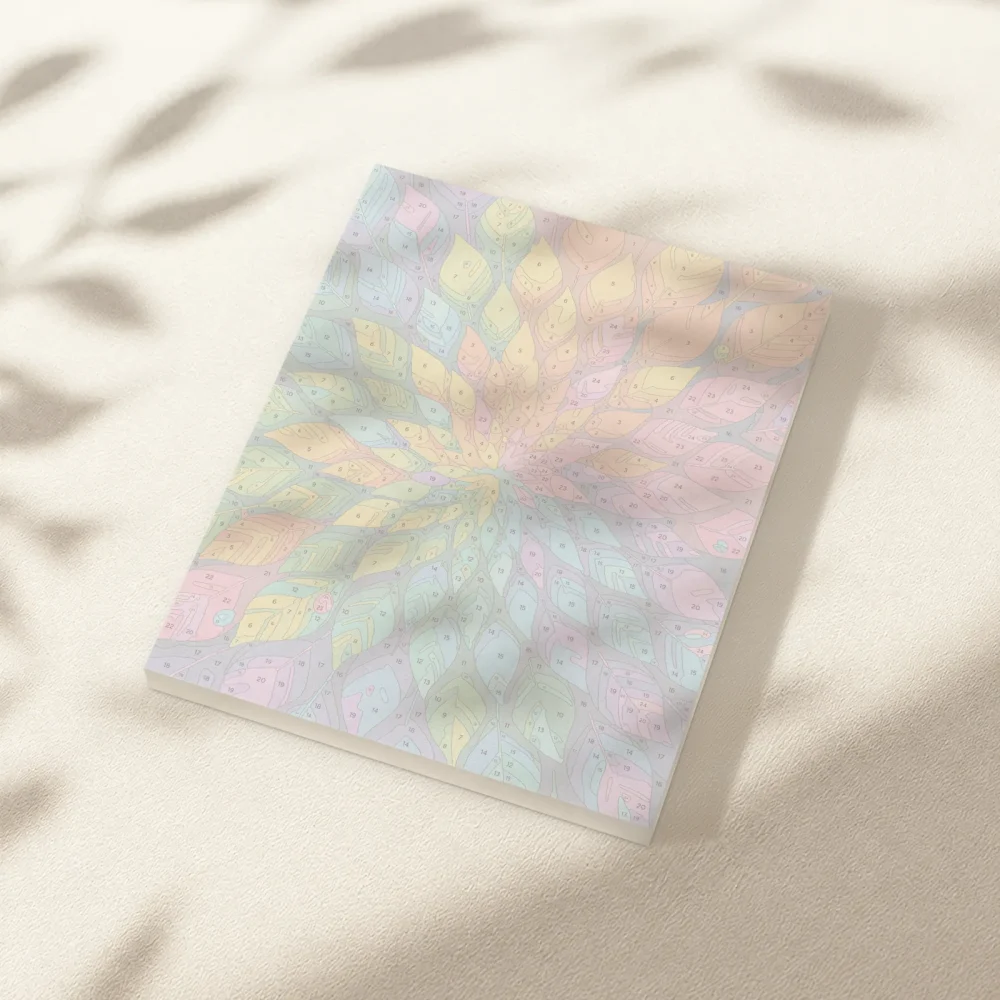Pintar por Números - Explosión de hojas vibrantes – Mandalas