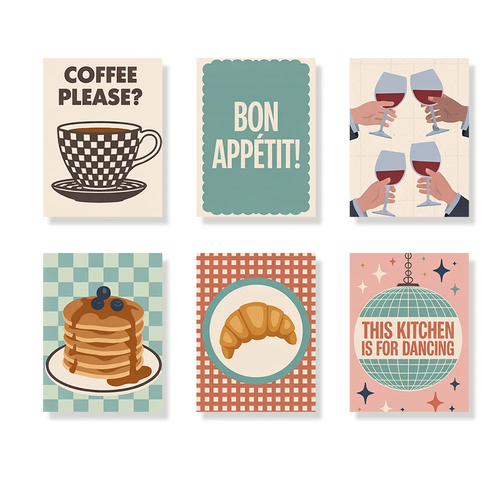 Pintar por números - 6 mini pinturas | Galería de Comida Guay