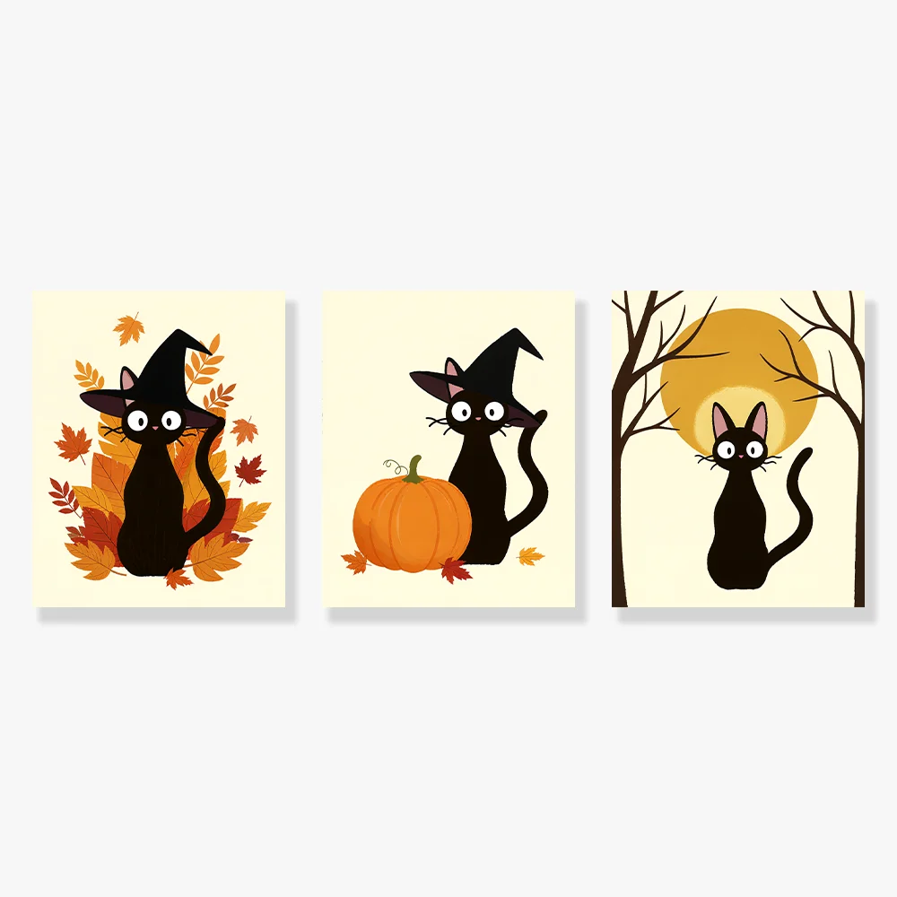 Pintar por números - 3 mini pinturas | La familia de la bruja