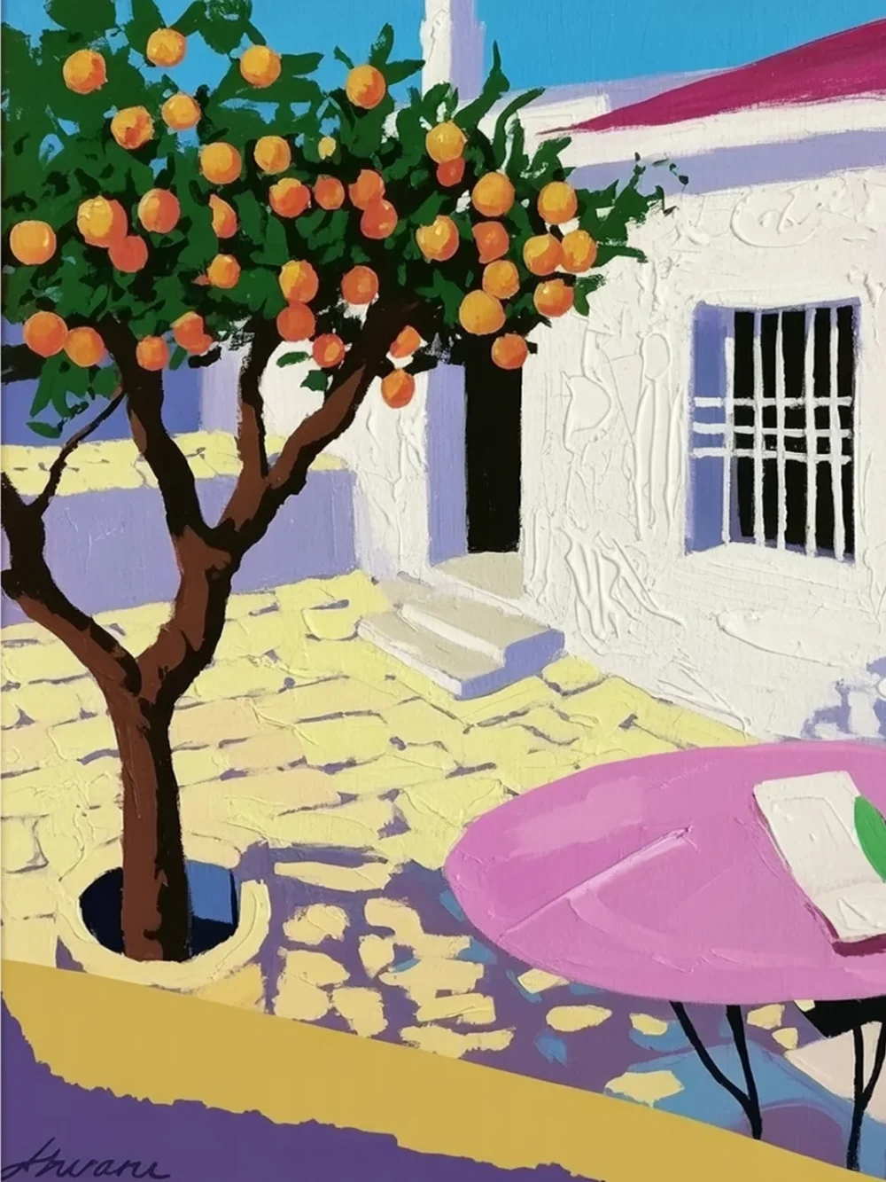 Pintar por Números - Árbol de naranjo, foto 2