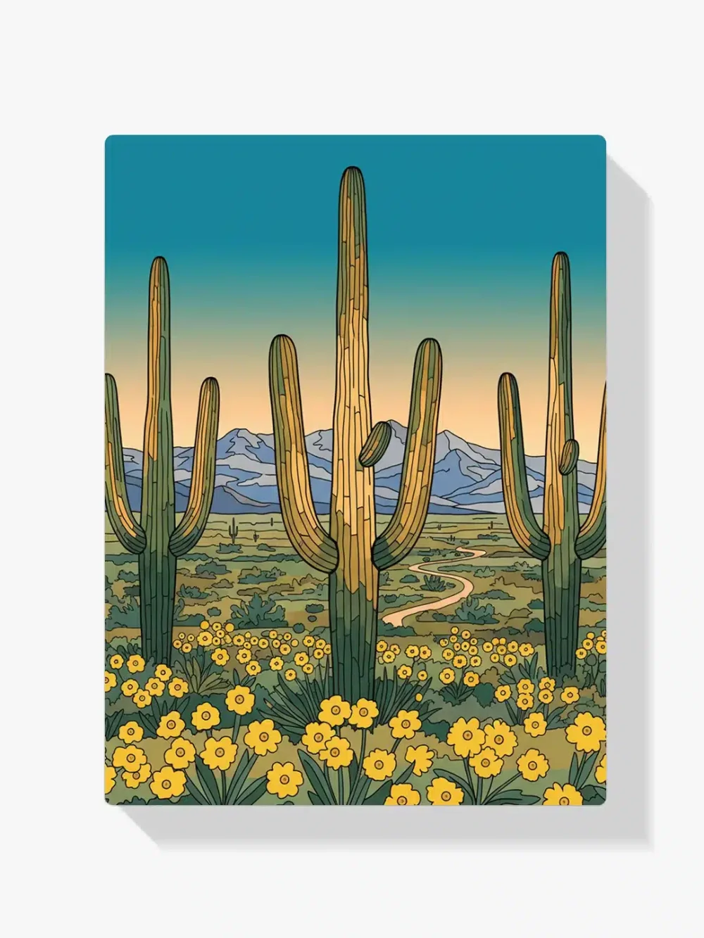 Pintar por Números - Cactus del desierto del suroeste, foto 1