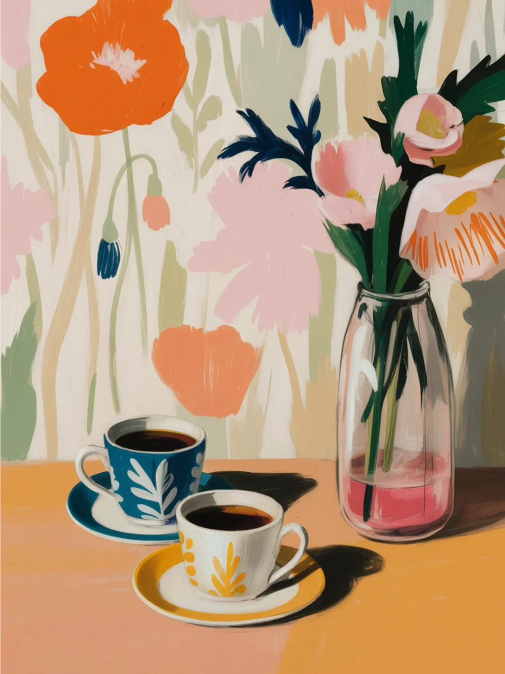 Pintar por Números - Café retro floral, foto 2