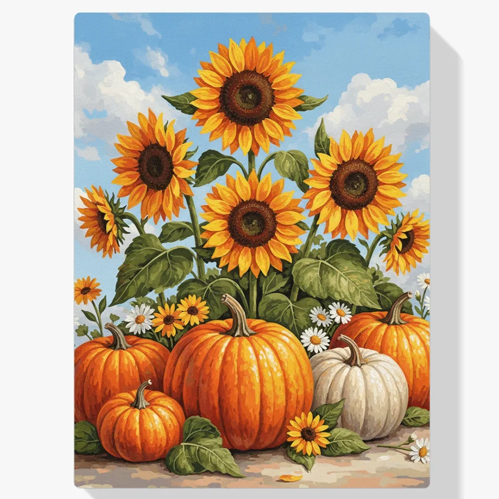 Pintar por Números - Calabaza otoñal Girasol