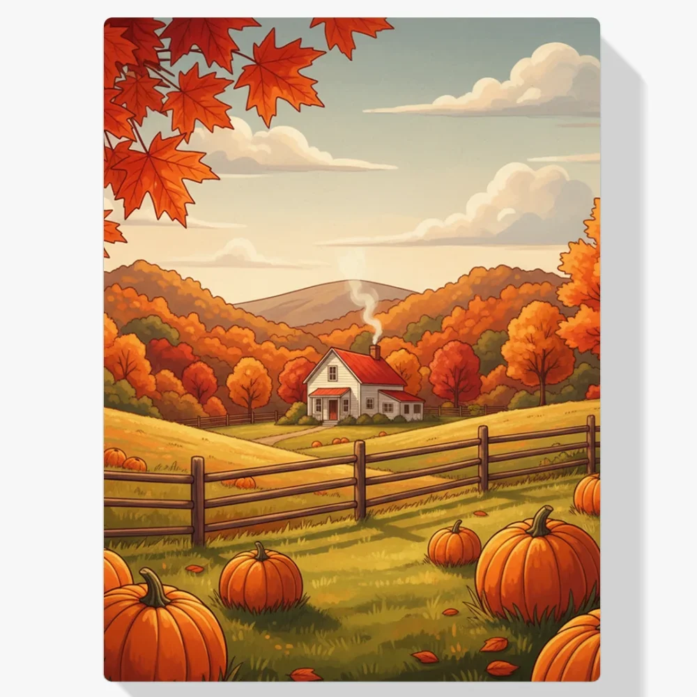 Pintar por Números - Campo de calabazas otoñal