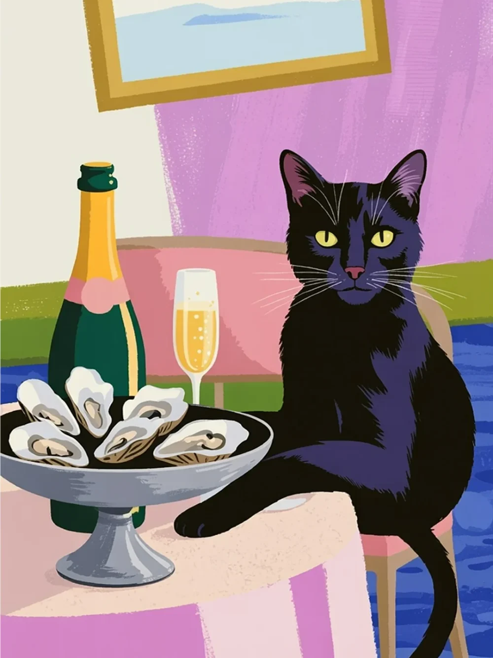 Pintar por Números - Cóctel de ostras con gato, foto 2