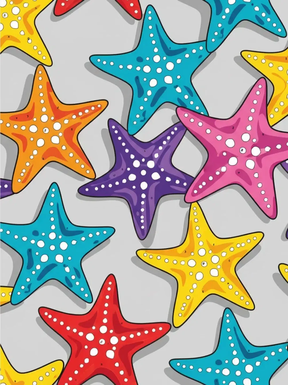 Pintar por Números - Estrella de mar costera, foto 2