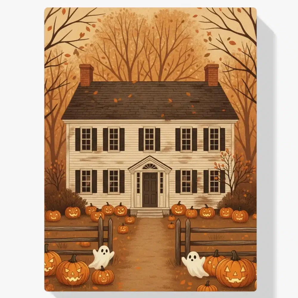 Pintar por Números - Fantasma bonito vintage de otoño