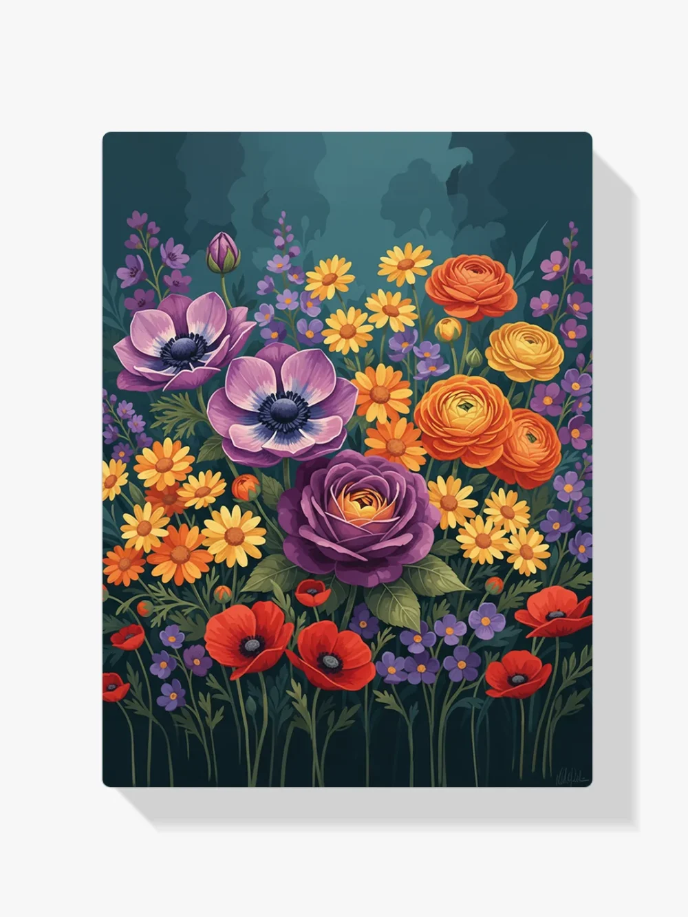 Pintar por Números - Flores silvestres coloridas, foto 1