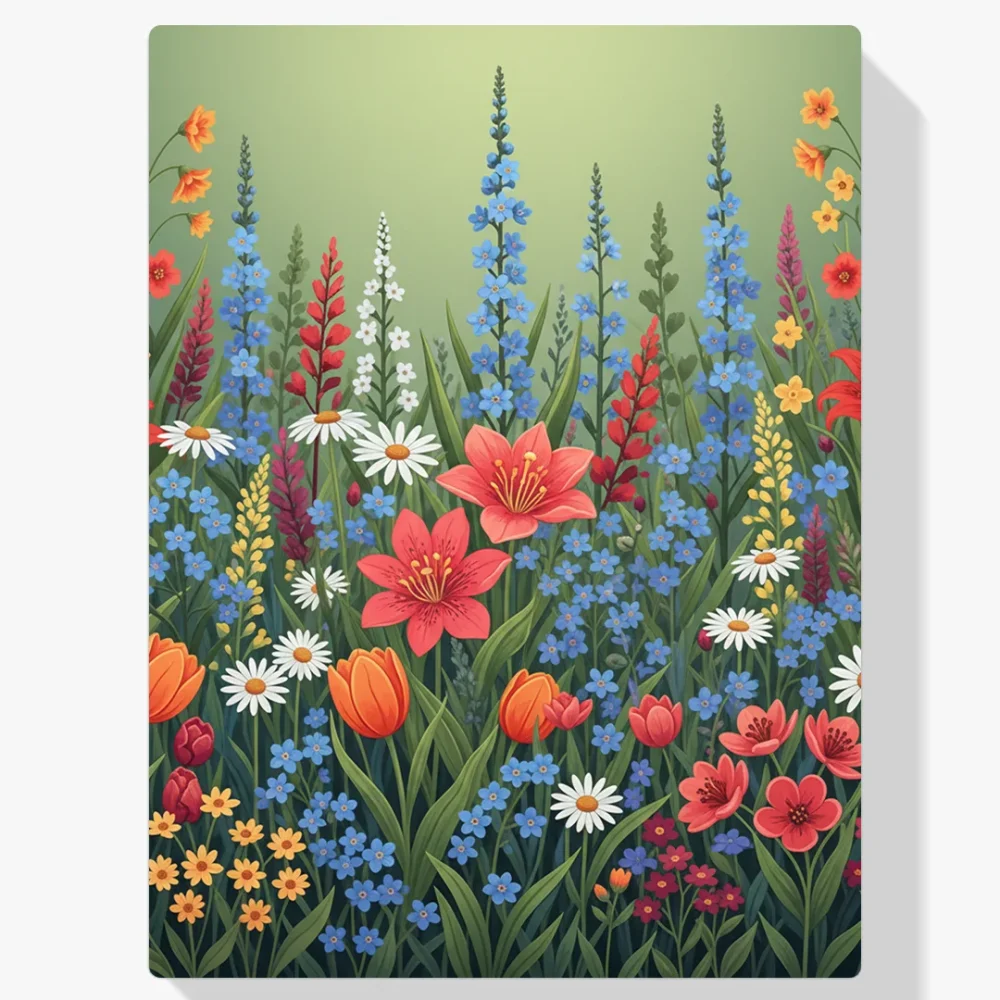 Pintar por Números - Flores silvestres coloridas