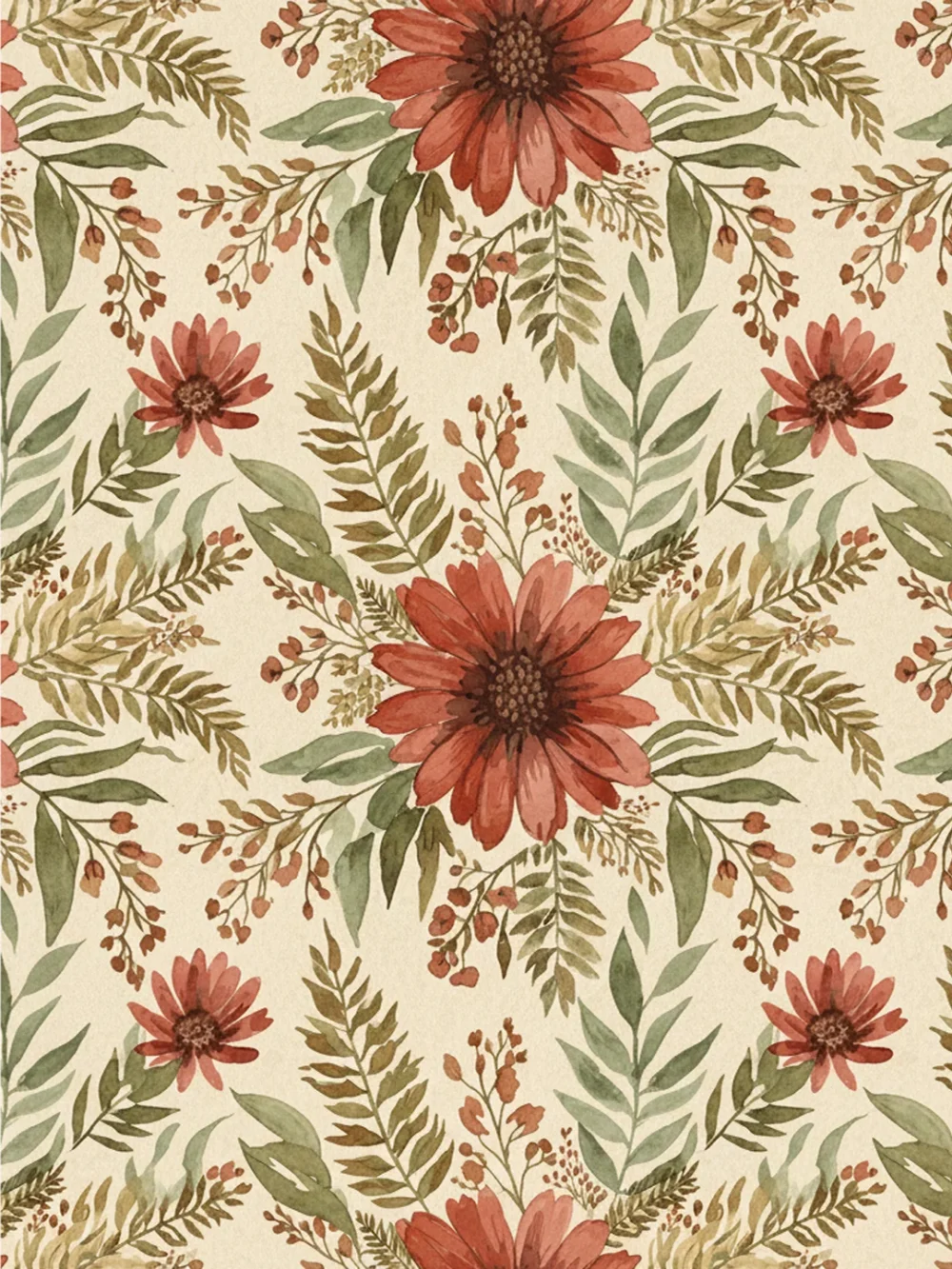 Pintar por Números - Flores silvestres en tonos tierra, foto 2