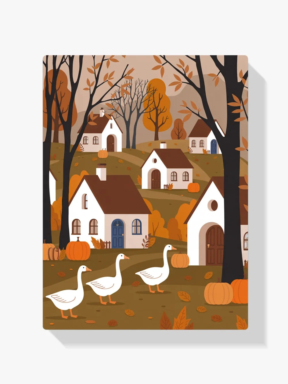 Pintar por Números - Gansos otoñales Calabaza, foto 1