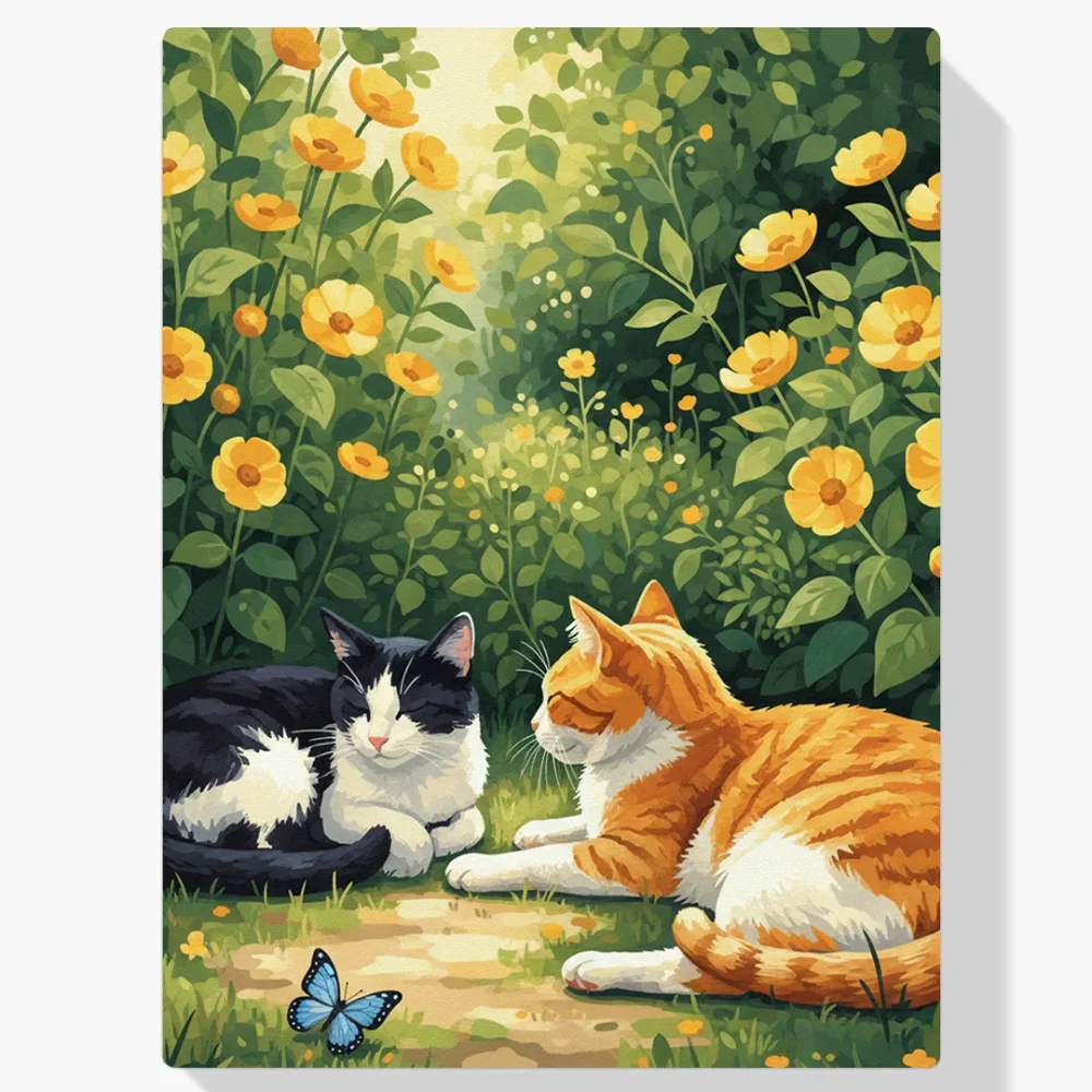 Pintar por Números - Gato bonito en el campo