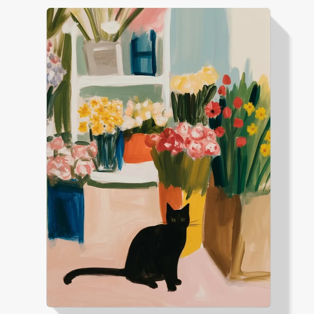 Pintar por Números - Gato flor