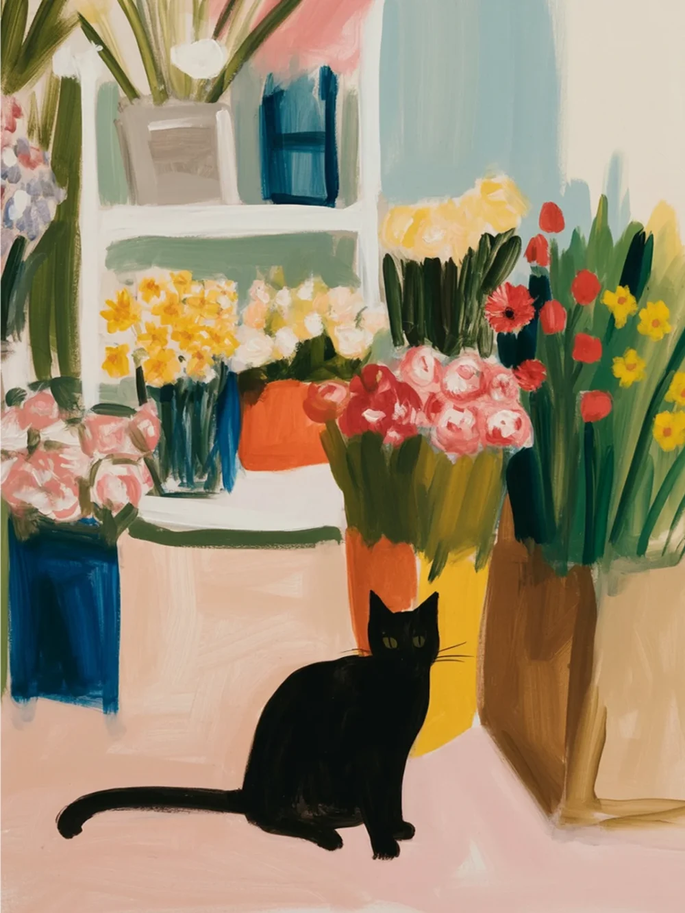 Pintar por Números - Gato flor, foto 2