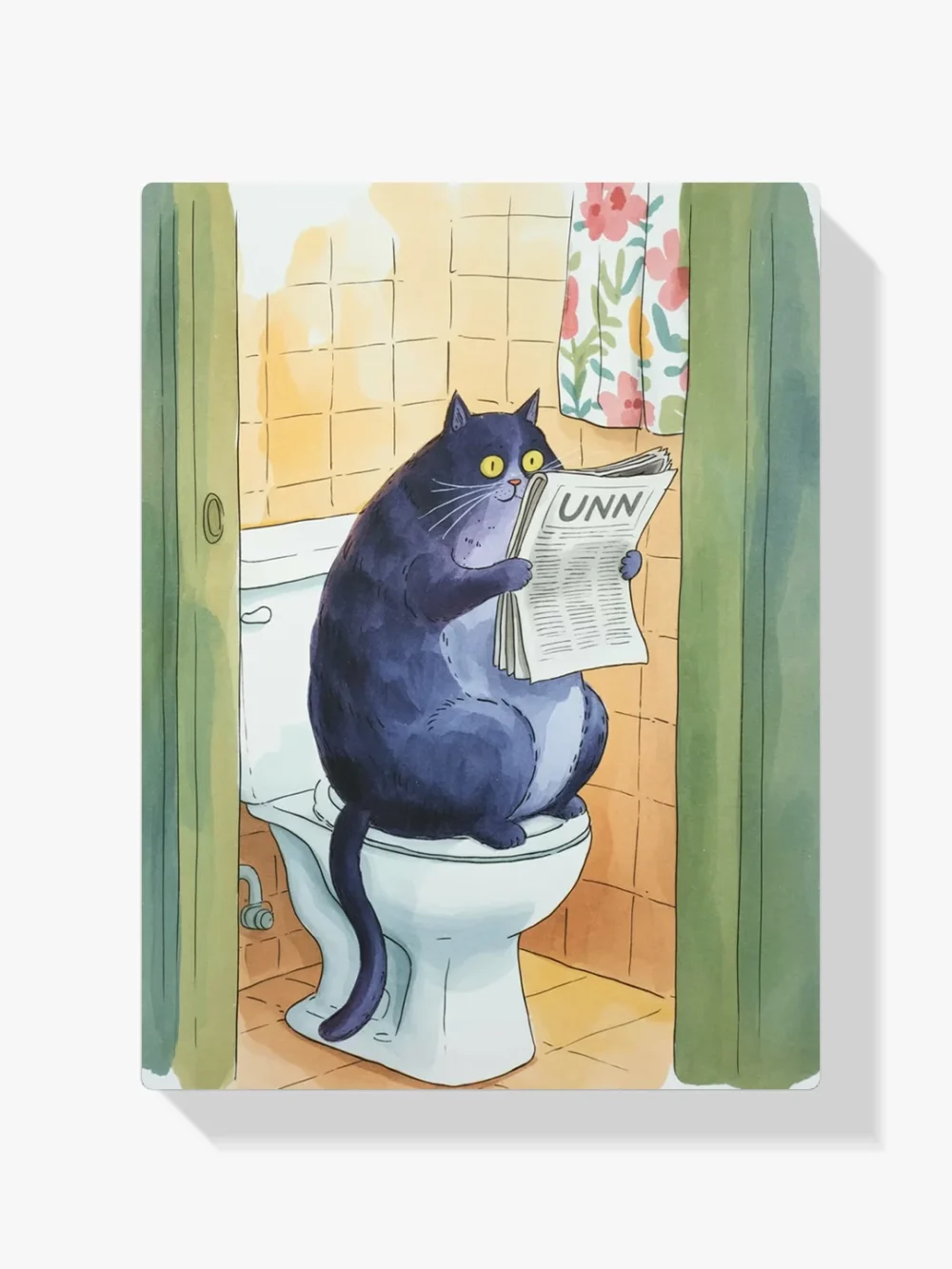 Pintar por Números - Gato leyendo en el baño, foto 1