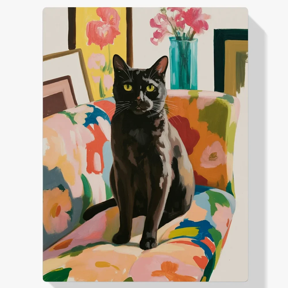 Pintar por Números - Gato negro en el sofá