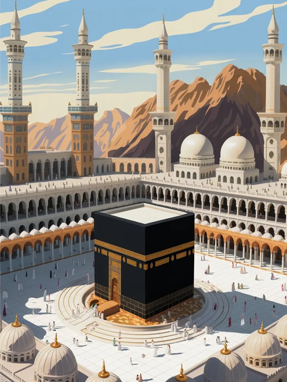 Pintar por Números - Kaaba de Luz Dorada, foto 2